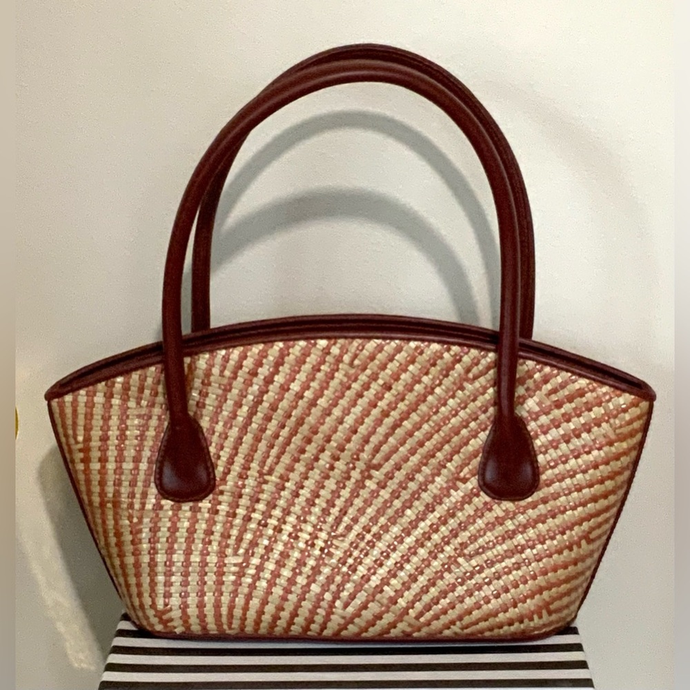 Le Sac Vintage Woven Shoulder Satchel